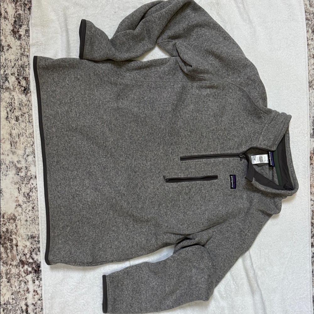 Patagonia Men's Zip-Up Gray Sweater